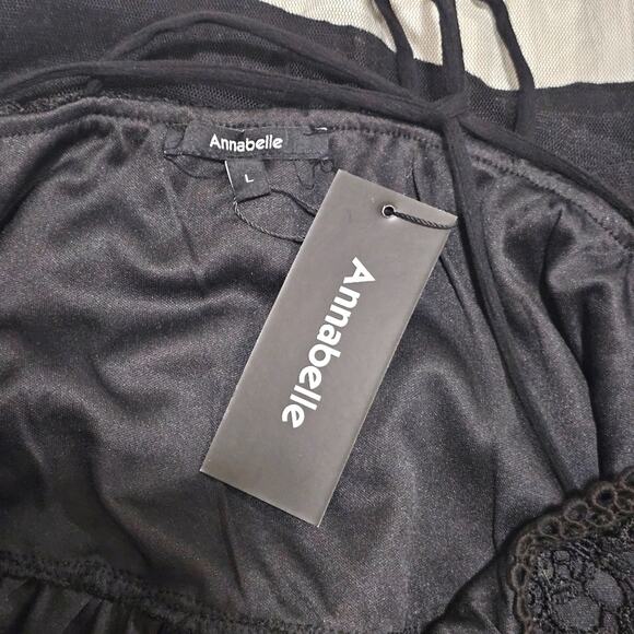 Annabelle Strappy Back Lace Dress in Black Size Large NWT - Picture 3 of 16